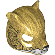 Mask Bear with White Face and Metallic Gold Scaled Armor Print