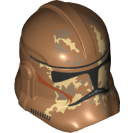 Helmet Clone Trooper Phase 2, Closed Front, Tan and Dark Tan Camouflage Print