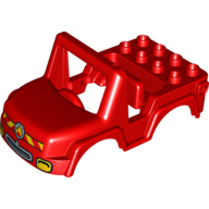 Duplo Off Road Vehicle Top - Headlights and Fire Logo Print on Front