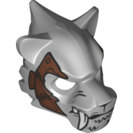 Mask Tiger with White Fang, Copper Fang and Copper Armor with Rivets Print