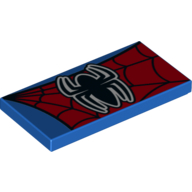 Tile 2 x 4 with Spider Man logo Print