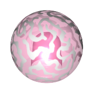 Ball with Stud Hole and White Brain Print (Finial Round)