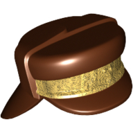 Hat with Neck Protector, Gold Stripe Print (Naboo Security Officer)