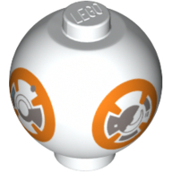 Brick Round 2 x 2 Sphere with Stud / Robot Body with BB-8 Droid Print