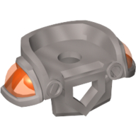 Image of part Minifig Neckwear Armor Breastplate with Pentagonal Hole in Front and 2 Studs on Back with Trans-Neon Orange Shoulder Pads Pattern