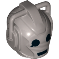 Minifig Head Special, Robot with 2 Handles, Black Eyes and Mouth Print (Cyberman)