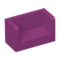 Image of part Panel 1 x 2 x 1 with Rounded Corners and 2 Sides