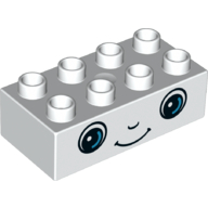 Duplo Brick 2 x 4 with Eyes, Nose and Smile Face Print