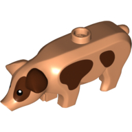 Image of part Animal, Pig, Large with Reddish Brown Spots Print