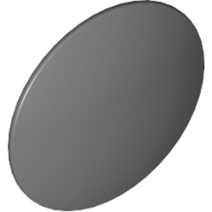 Minifig Shield Round Bowed [Plain]