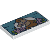 Tile 2 x 4 with Stylised Friends Pony Print