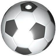Sports Soccer Ball with Black Pentagons Print