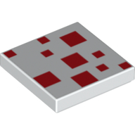 Tile 2 x 2 with Dark Red Squares / Minecraft Cake Print
