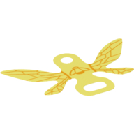 Neckwear Wings, Orange Bumblebee Wing Lines over Trans-Yellow Background print