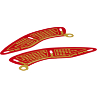 LEGO part Sails, Curved with Gold Partitioned Squares on Red Background Print [Sheet of 2]