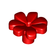 Plant, Flower, Minifig Accessory with 7 Thick Petals and Pin