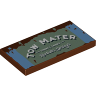 Tile 2 x 4 with Tow Mater Radiator Springs Sign print