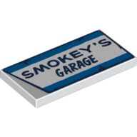 Tile 2 x 4 with 'Smokey's Garage' Sign print