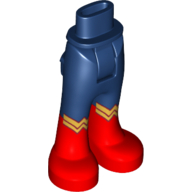 Minidoll Hips and Trousers with Back Pockets and Red Boots with Gold 'WW' Print (Wonder Woman)