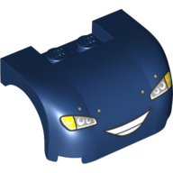 Vehicle Body, Wheel Arch / Mudguard 3 x 4 x 1 2/3 Curved with Front with Headlights, Smile Print (Lightning McQueen)