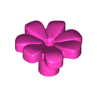 32606 Plant, Flower, Minifig Accessory with 7 Thick Petals and Pin