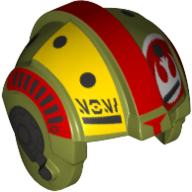 Helmet Rebel Pilot, Center Ridge with Red Stripes, White Rebel Logo and Gray Headset Print