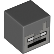Minifig Head Special, Cube with Minecraft Stray Face Print
