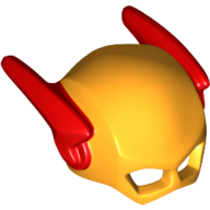 Mask with Lightning Bolt Wings, Red Wings Print (Reverse Flash)