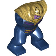 Image of part Body Giant, Thanos, Gold Bodysuit and Medium Lavender Face with Bare Teeth print