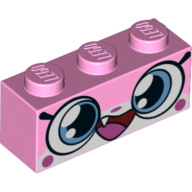 Brick 1 x 3 with Unikitty, Smile with One Tooth Print