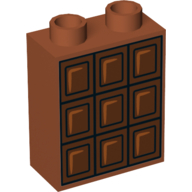 Duplo Brick 1 x 2 x 2 with Chocolate Bar Print