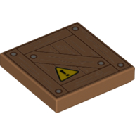 Tile 2 x 2 with Crate Warning Sign Print