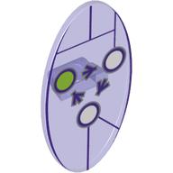 Shield Ovoid with Grip and Dimensions Keystone Symbol with 2 White and 1 Lime Circles Print