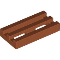 Tile Special 1 x 2 Grille with Bottom Groove