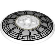 Dish 6 x 6 Inverted (Radar) with Solid Studs and Big Ben Clock Face Print