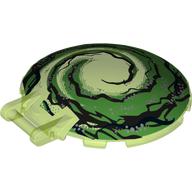 Dish 6 x 6 Inverted - No Studs with Handle with Green Whirlpool print