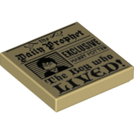 Tile 2 x 2 with Newspaper 'Daily Report' 'Exclusive Harry potter The Boy Who Lived' print