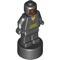 Minifig Trophy Statuette, Hufflepuff Student, Reddish Brown Face Print