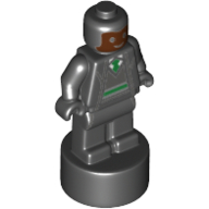 Minifig Trophy Statuette, Slytherin Student, Reddish Brown Face Print