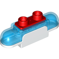 Duplo Siren with Light & Sound, 1 x 2 White Base with Red Button
