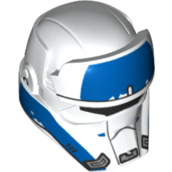Helmet, Raised Forehead, Angular Front, Imperial Transport Pilot, Blue Markings Print