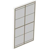 Glass for Window 1 x 4 x 6 with Gold Lattice over Frosted White Background Print