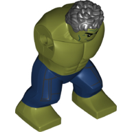 Body Giant, Hulk with Messy Hair and Dark Blue Pants with Black Print
