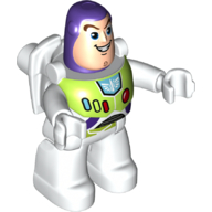 Duplo Figure with White Legs and Lime Space Suit, Light Nougat Face Print (Buzz Lightyear)