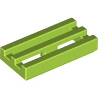 Tile Special 1 x 2 Grille with Bottom Groove