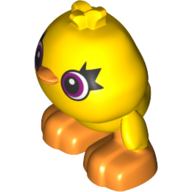 Animal, Chicken with Dark Purple Eyes, Large Head, Large Feet