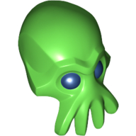 Image of part Minifig Head Special, Alien with 4 Mouth Tentacles and Blue Eyes Print