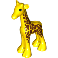 Duplo Animal Giraffe Baby with Semicircular Eyes Print