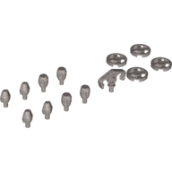 LEGO part Weapon Pack Discs, Grappler, Grenade Tips [Complete Set]