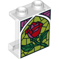 Panel 1 x 2 x 2 - Hollow Studs with Stained Glass Rose Print